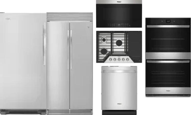 6 Piece Package Includes Refrigerator, Freezer, Cooktop, Wall Oven, Microwave And Dishwasher