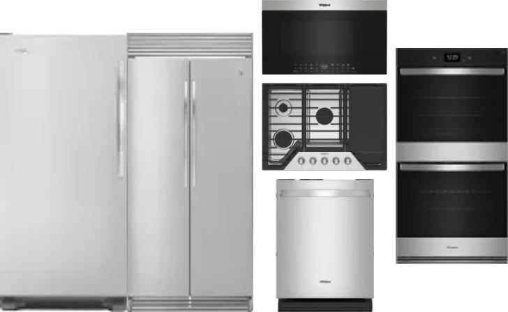 6 Piece Package Includes Refrigerator, Freezer, Cooktop, Wall Oven, Microwave And Dishwasher