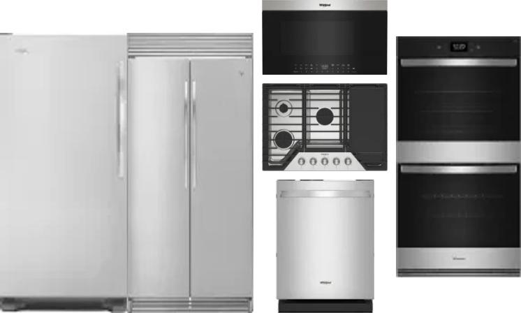 6 Piece Package Includes Refrigerator, Freezer, Cooktop, Wall Oven, Microwave And Dishwasher
