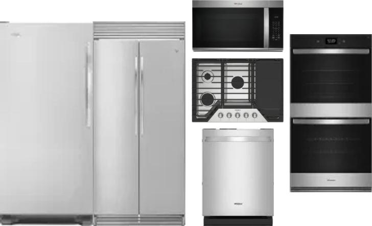 6 Piece Package Includes Refrigerator, Freezer, Cooktop, Wall Oven, Microwave And Dishwasher