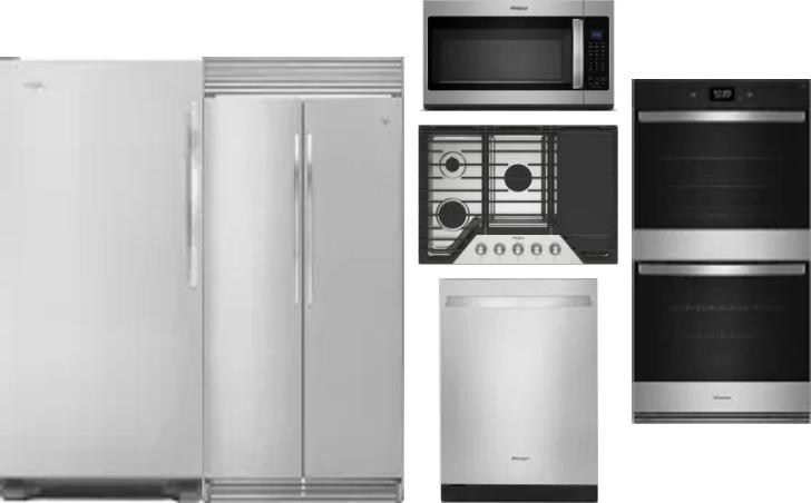 6 Piece Package Includes Refrigerator, Freezer, Cooktop, Wall Oven, Microwave And Dishwasher