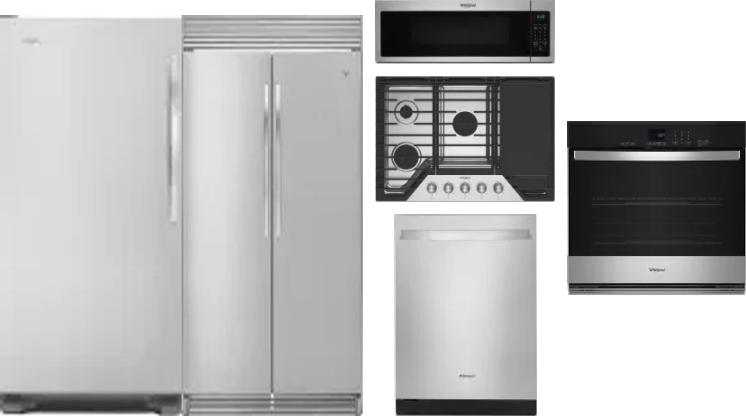 6 Piece Package Includes Refrigerator, Freezer, Cooktop, Wall Oven, Microwave And Dishwasher