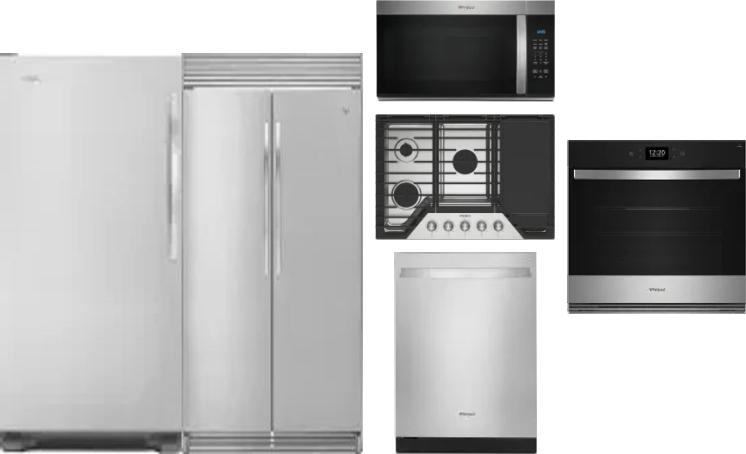 6 Piece Package Includes Refrigerator, Freezer, Cooktop, Wall Oven, Microwave And Dishwasher