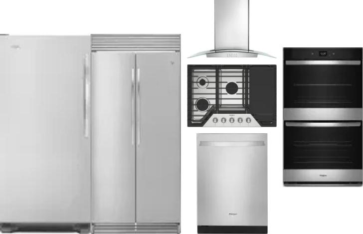 6 Piece Package Includes Refrigerator, Freezer, Cooktop, Wall Oven, Hood And Dishwasher