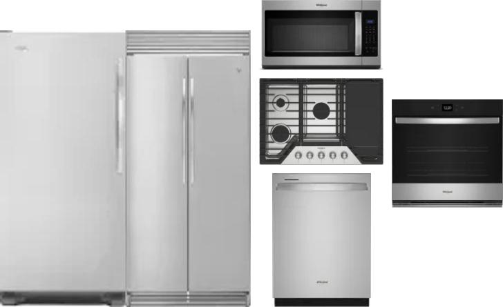 6 Piece Package Includes Refrigerator, Freezer, Cooktop, Wall Oven, Microwave And Dishwasher