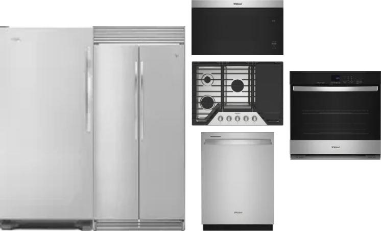 6 Piece Package Includes Refrigerator, Freezer, Cooktop, Wall Oven, Microwave And Dishwasher