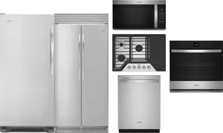 6 Piece Package Includes Refrigerator, Freezer, Cooktop, Wall Oven, Microwave And Dishwasher