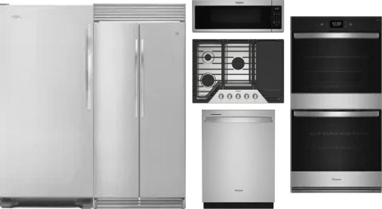 6 Piece Package Includes Refrigerator, Freezer, Cooktop, Wall Oven, Microwave And Dishwasher