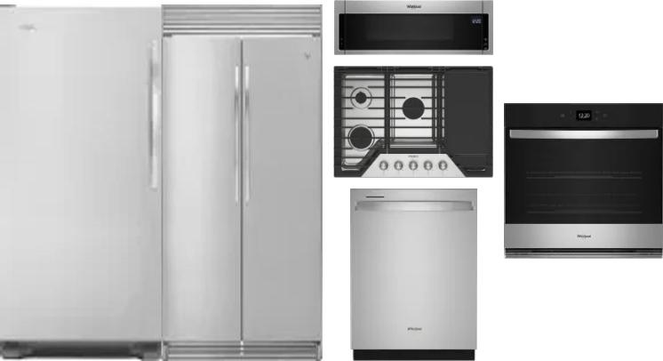 6 Piece Package Includes Refrigerator, Freezer, Cooktop, Wall Oven, Microwave And Dishwasher