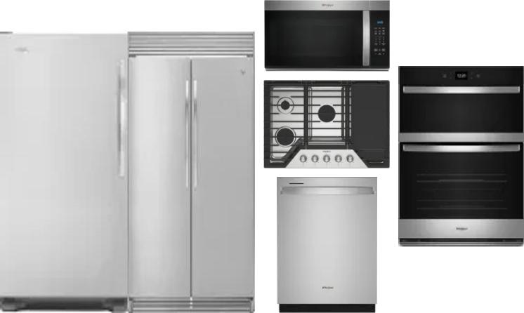 6 Piece Package Includes Refrigerator, Freezer, Cooktop, Wall Oven, Microwave And Dishwasher