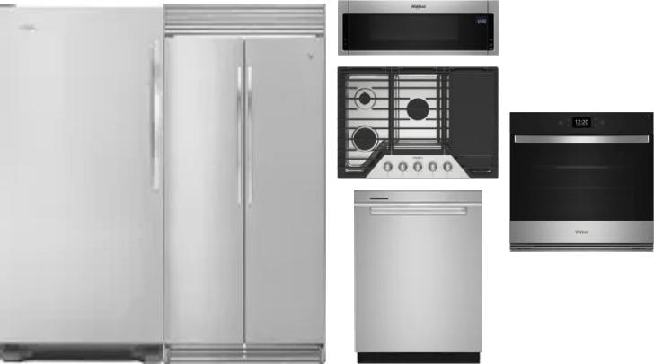 6 Piece Package Includes Refrigerator, Freezer, Cooktop, Wall Oven, Microwave And Dishwasher
