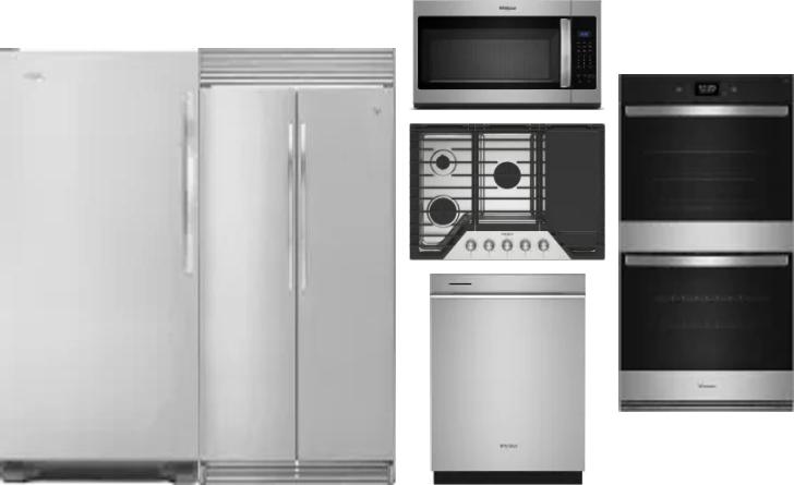 6 Piece Package Includes Refrigerator, Freezer, Cooktop, Wall Oven, Microwave And Dishwasher