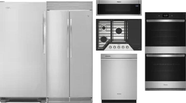 6 Piece Package Includes Refrigerator, Freezer, Cooktop, Wall Oven, Microwave And Dishwasher