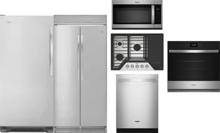 6 Piece Package Includes Refrigerator, Freezer, Cooktop, Wall Oven, Microwave And Dishwasher