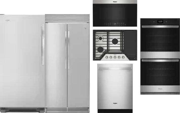 6 Piece Package Includes Refrigerator, Freezer, Cooktop, Wall Oven, Microwave And Dishwasher