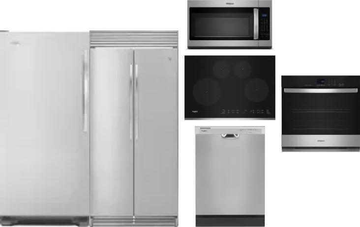 6 Piece Package Includes Refrigerator, Freezer, Cooktop, Wall Oven, Microwave And Dishwasher