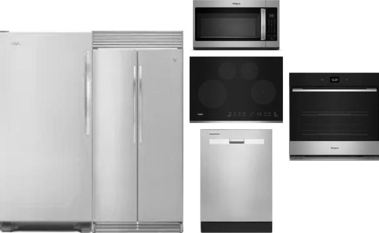 6 Piece Package Includes Refrigerator, Freezer, Cooktop, Wall Oven, Microwave And Dishwasher