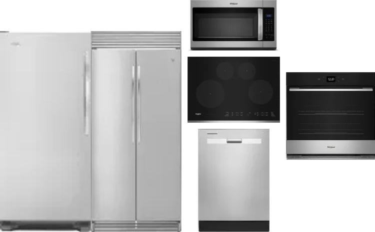 6 Piece Package Includes Refrigerator, Freezer, Cooktop, Wall Oven, Microwave And Dishwasher