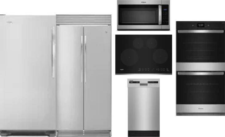 6 Piece Package Includes Refrigerator, Freezer, Cooktop, Wall Oven, Microwave And Dishwasher