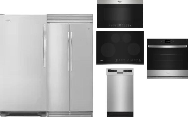 6 Piece Package Includes Refrigerator, Freezer, Cooktop, Wall Oven, Microwave And Dishwasher