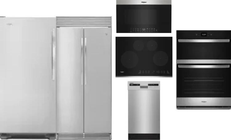 6 Piece Package Includes Refrigerator, Freezer, Cooktop, Wall Oven, Microwave And Dishwasher