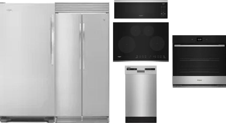 6 Piece Package Includes Refrigerator, Freezer, Cooktop, Wall Oven, Microwave And Dishwasher