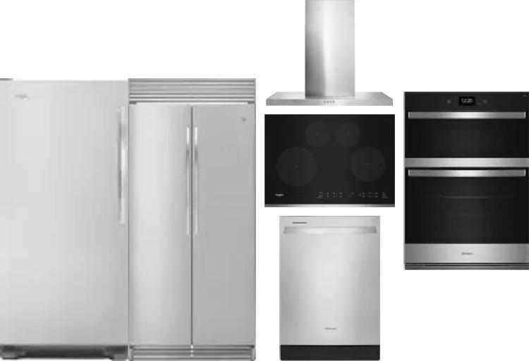6 Piece Package Includes Refrigerator, Freezer, Cooktop, Wall Oven, Hood And Dishwasher