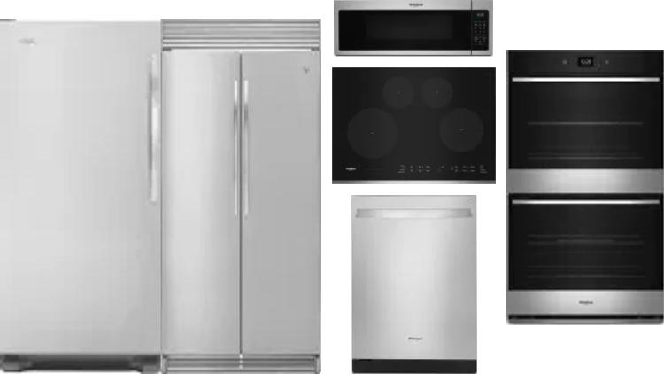 6 Piece Package Includes Refrigerator, Freezer, Cooktop, Wall Oven, Microwave And Dishwasher