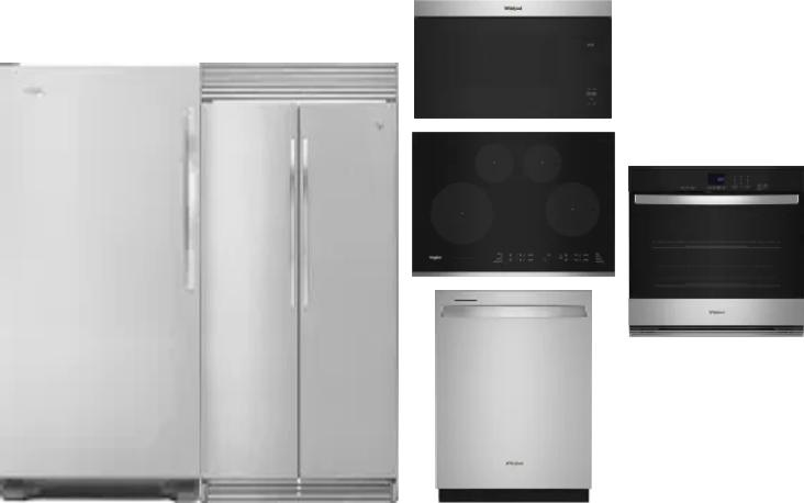 6 Piece Package Includes Refrigerator, Freezer, Cooktop, Wall Oven, Microwave And Dishwasher