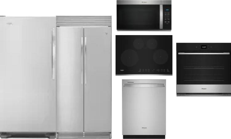 6 Piece Package Includes Refrigerator, Freezer, Cooktop, Wall Oven, Microwave And Dishwasher