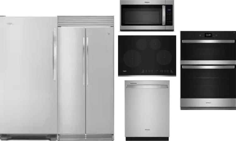 6 Piece Package Includes Refrigerator, Freezer, Cooktop, Wall Oven, Microwave And Dishwasher