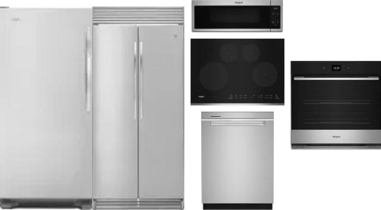 6 Piece Package Includes Refrigerator, Freezer, Cooktop, Wall Oven, Microwave And Dishwasher