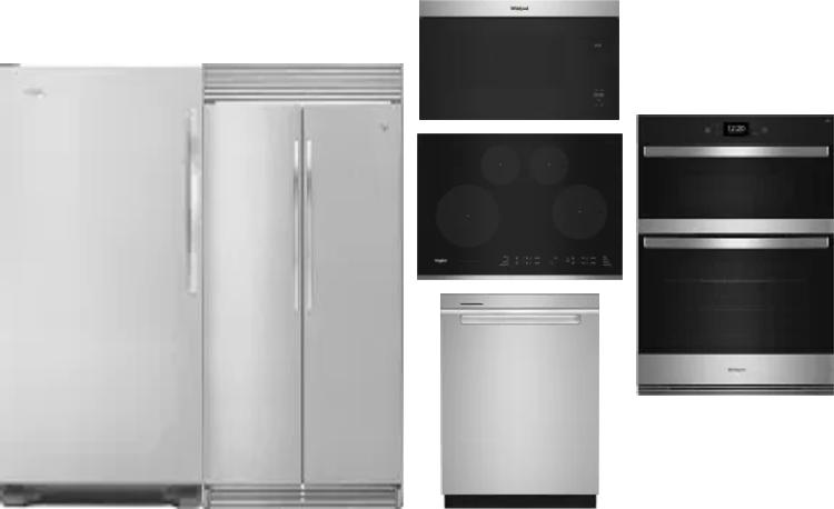 6 Piece Package Includes Refrigerator, Freezer, Cooktop, Wall Oven, Microwave And Dishwasher