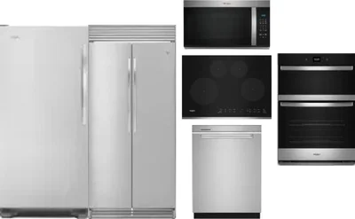 6 Piece Package Includes Refrigerator, Freezer, Cooktop, Wall Oven, Microwave And Dishwasher