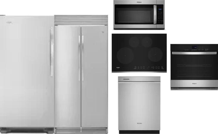 6 Piece Package Includes Refrigerator, Freezer, Cooktop, Wall Oven, Microwave And Dishwasher