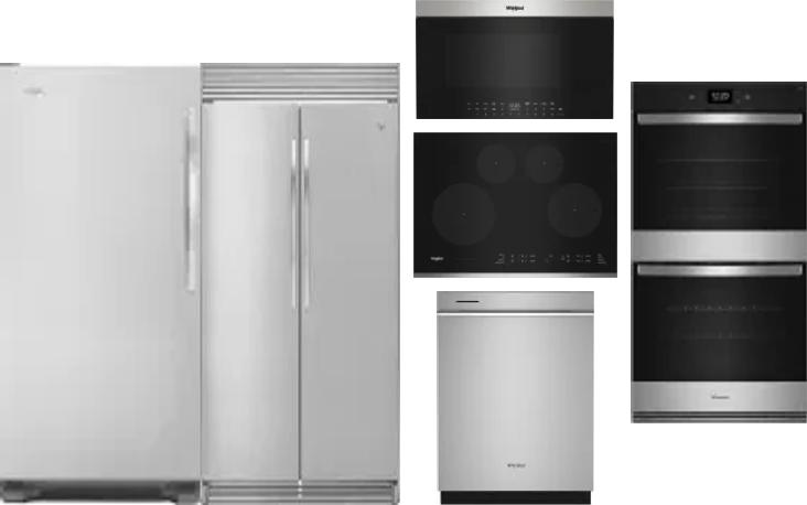 6 Piece Package Includes Refrigerator, Freezer, Cooktop, Wall Oven, Microwave And Dishwasher