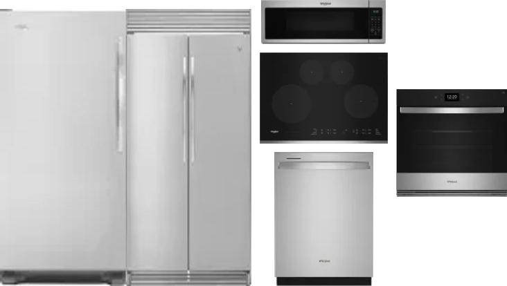 6 Piece Package Includes Refrigerator, Freezer, Cooktop, Wall Oven, Microwave And Dishwasher