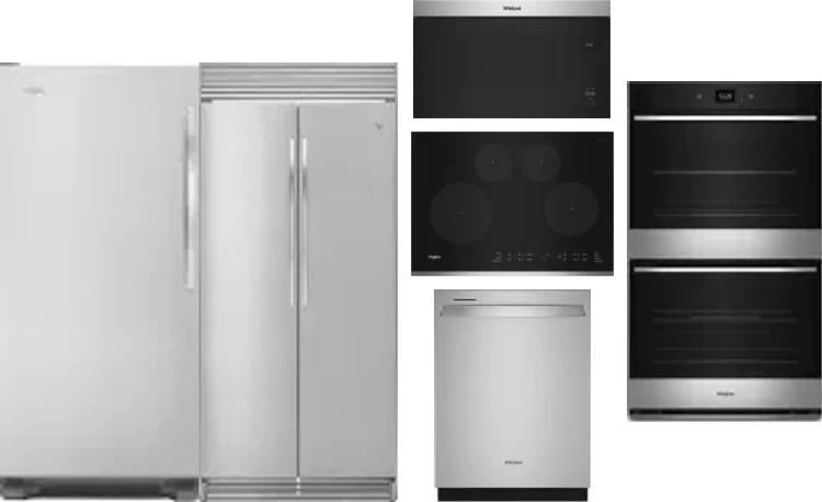 6 Piece Package Includes Refrigerator, Freezer, Cooktop, Wall Oven, Microwave And Dishwasher
