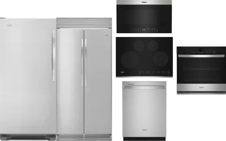6 Piece Package Includes Refrigerator, Freezer, Cooktop, Wall Oven, Microwave And Dishwasher