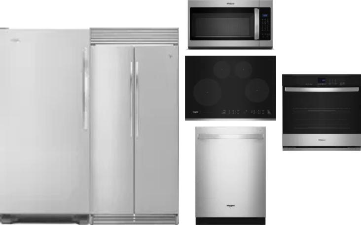 6 Piece Package Includes Refrigerator, Freezer, Cooktop, Wall Oven, Microwave And Dishwasher