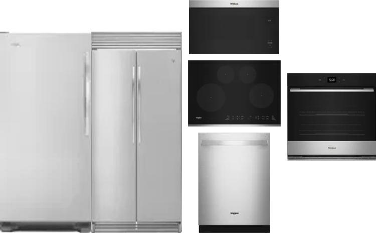 6 Piece Package Includes Refrigerator, Freezer, Cooktop, Wall Oven, Microwave And Dishwasher