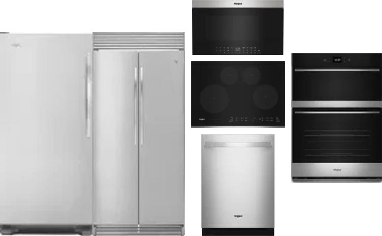 6 Piece Package Includes Refrigerator, Freezer, Cooktop, Wall Oven, Microwave And Dishwasher
