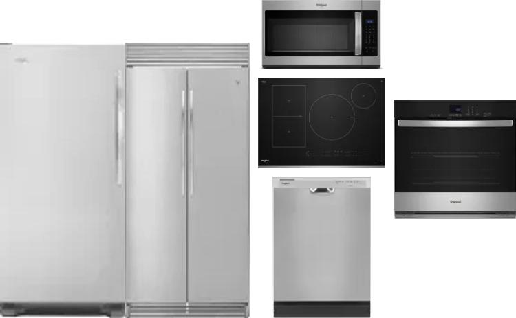 6 Piece Package Includes Refrigerator, Freezer, Cooktop, Wall Oven, Microwave And Dishwasher