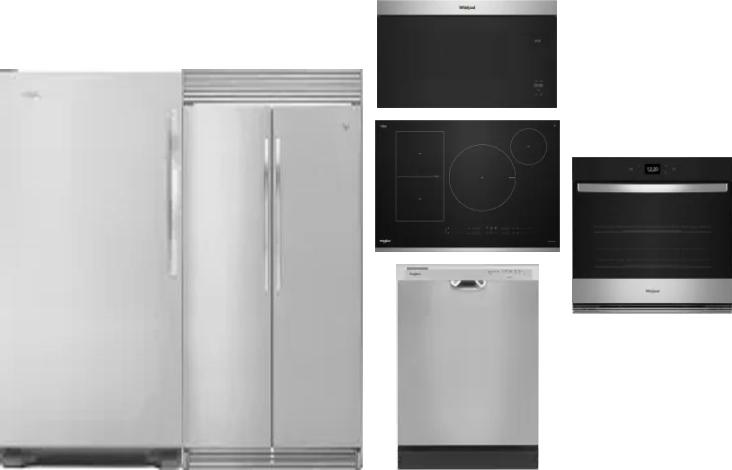 6 Piece Package Includes Refrigerator, Freezer, Cooktop, Wall Oven, Microwave And Dishwasher