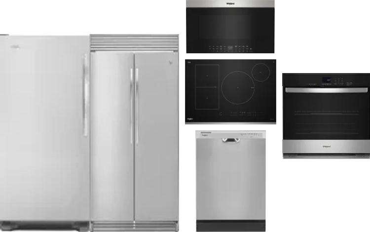 6 Piece Package Includes Refrigerator, Freezer, Cooktop, Wall Oven, Microwave And Dishwasher