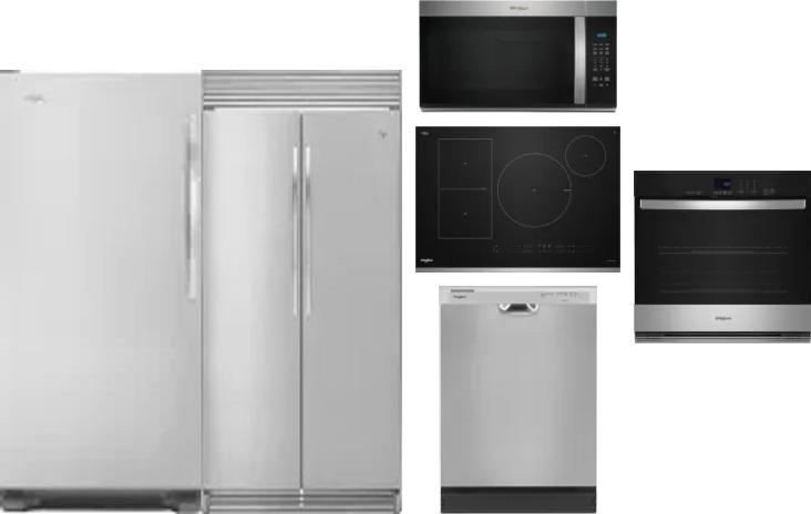 6 Piece Package Includes Refrigerator, Freezer, Cooktop, Wall Oven, Microwave And Dishwasher