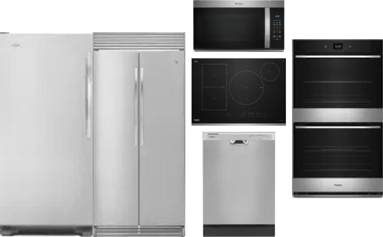 6 Piece Package Includes Refrigerator, Freezer, Cooktop, Wall Oven, Microwave And Dishwasher