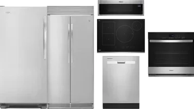 6 Piece Package Includes Refrigerator, Freezer, Cooktop, Wall Oven, Microwave And Dishwasher