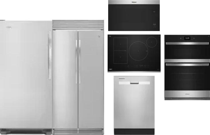6 Piece Package Includes Refrigerator, Freezer, Cooktop, Wall Oven, Microwave And Dishwasher