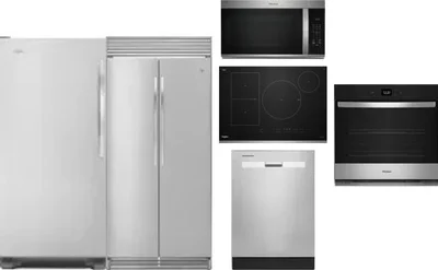 6 Piece Package Includes Refrigerator, Freezer, Cooktop, Wall Oven, Microwave And Dishwasher